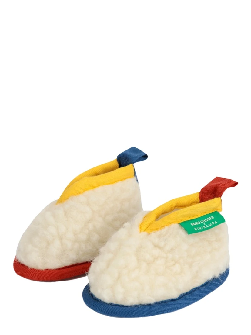 LEATHER AND SHEARLING ANKLE BOOT