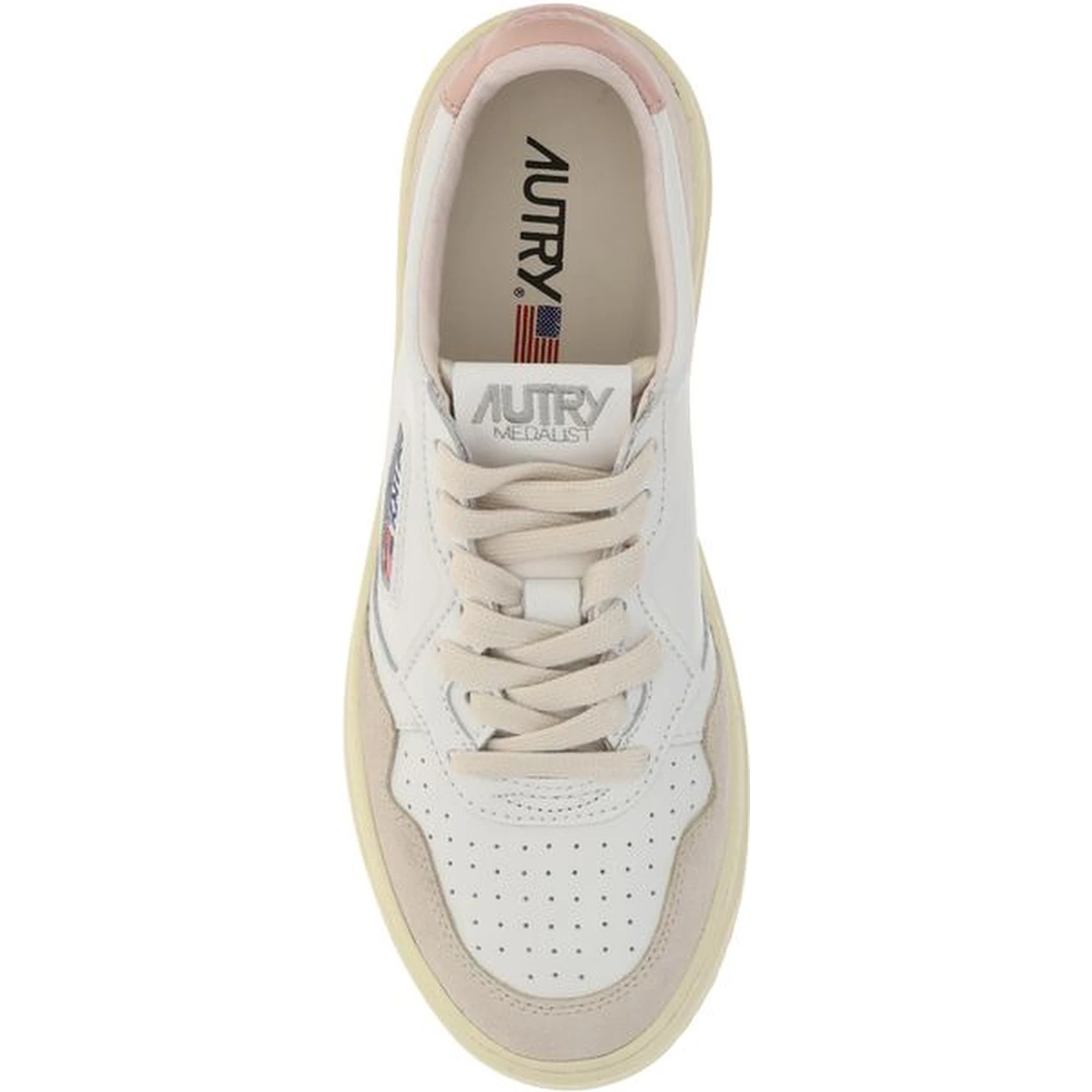 White Leather Low Top Sneakers