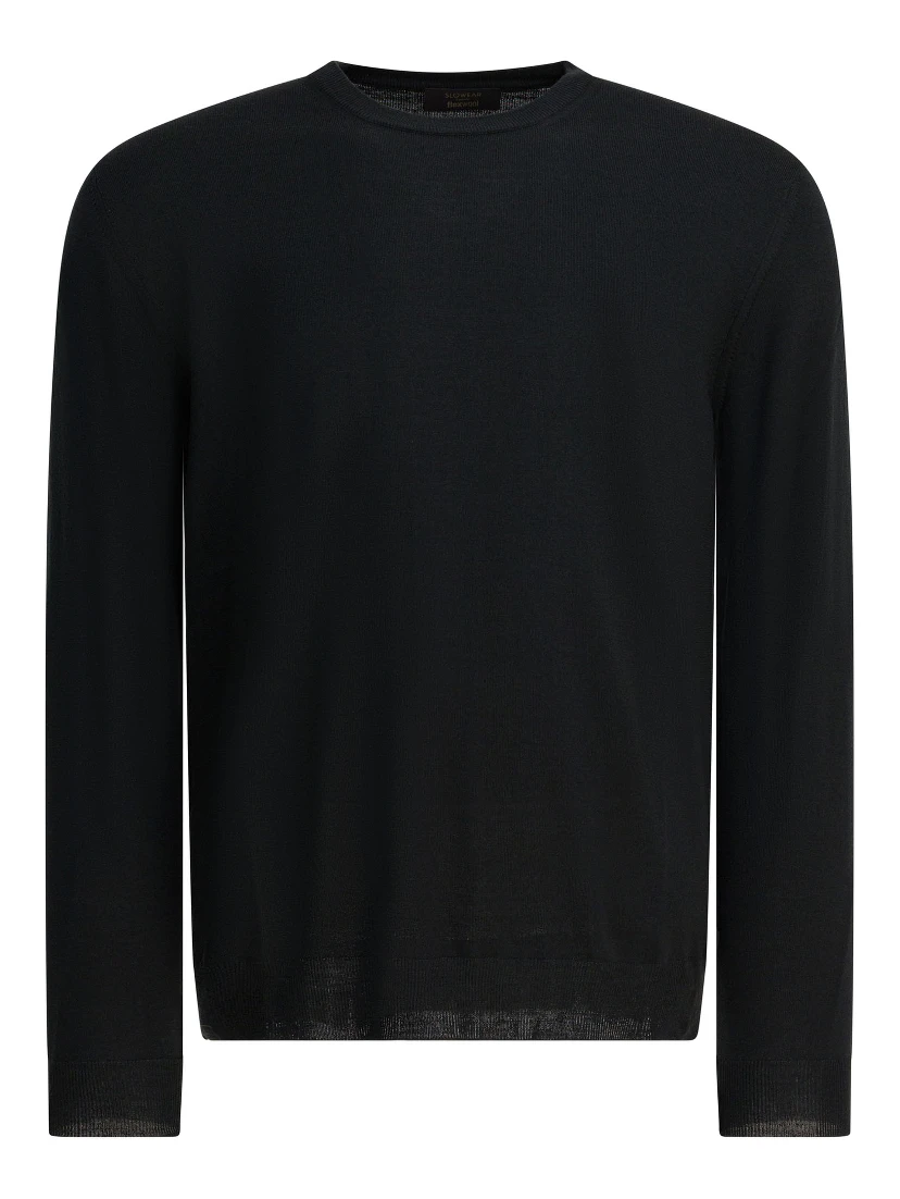 Wool crewneck knitwear