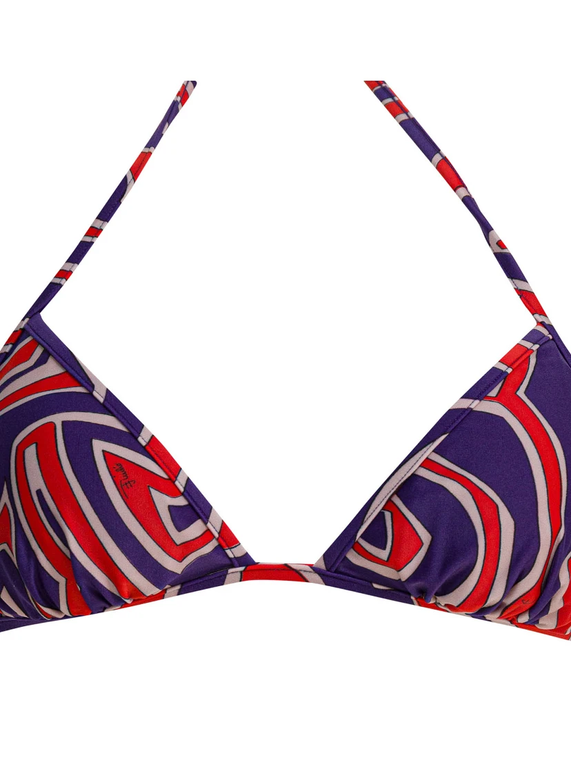 Labirinto print triangle bikini top