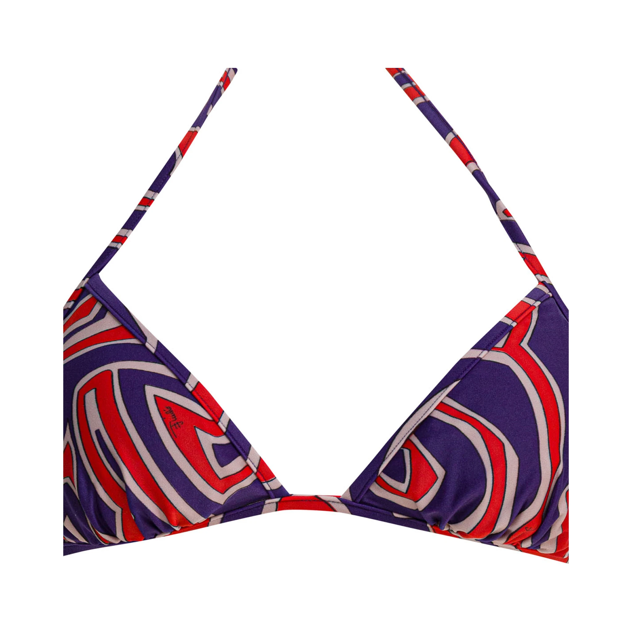 Labirinto print triangle bikini top