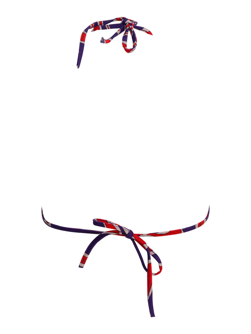 Labirinto print triangle bikini top