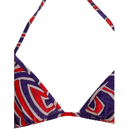 Labirinto print triangle bikini top