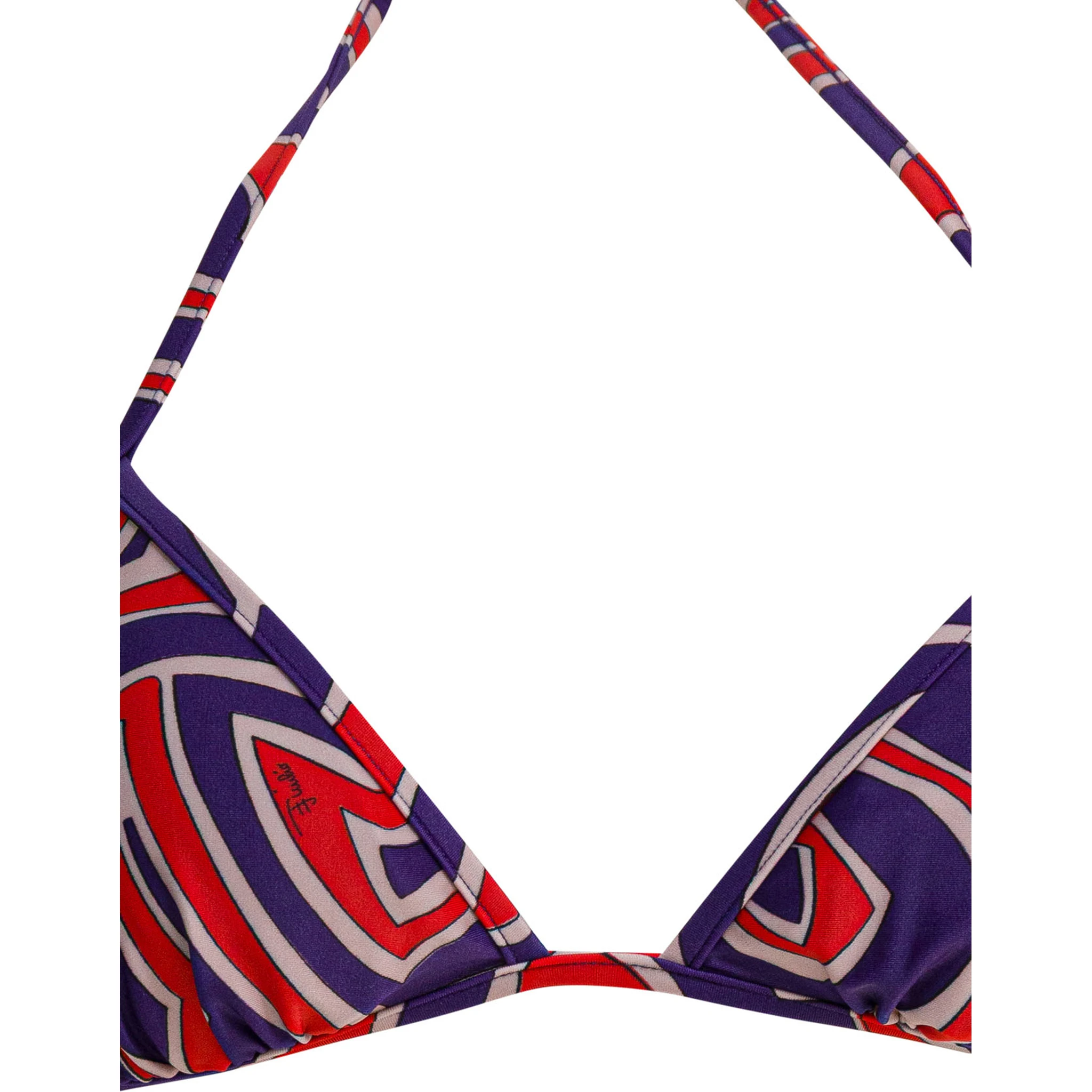 Labirinto print triangle bikini top