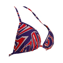 Labirinto print triangle bikini top
