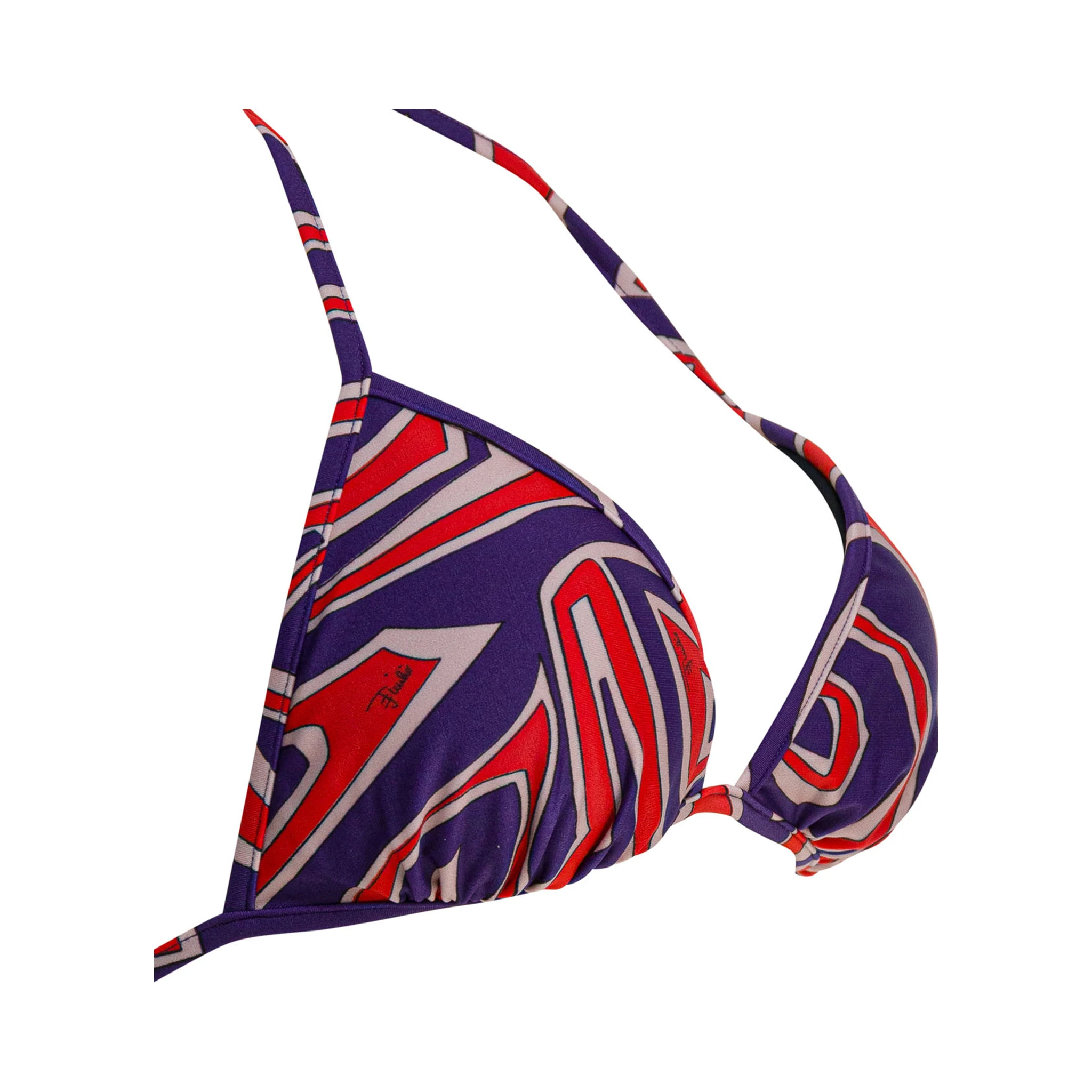 Labirinto print triangle bikini top