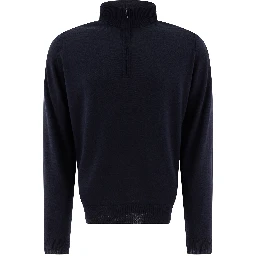 Merino wool "Tapton" half-zip sweater