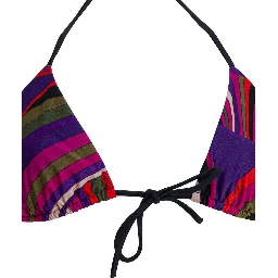 Iride print triangle bikini top