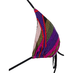 Iride print triangle bikini top