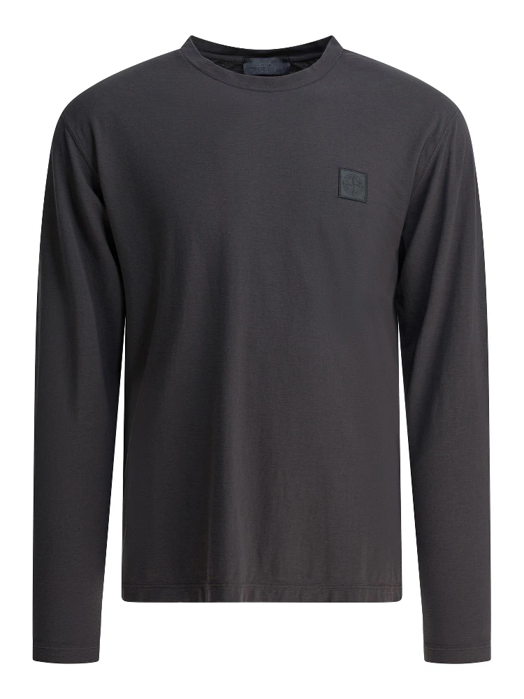 Cotton crepe jersey T-shirt with logo