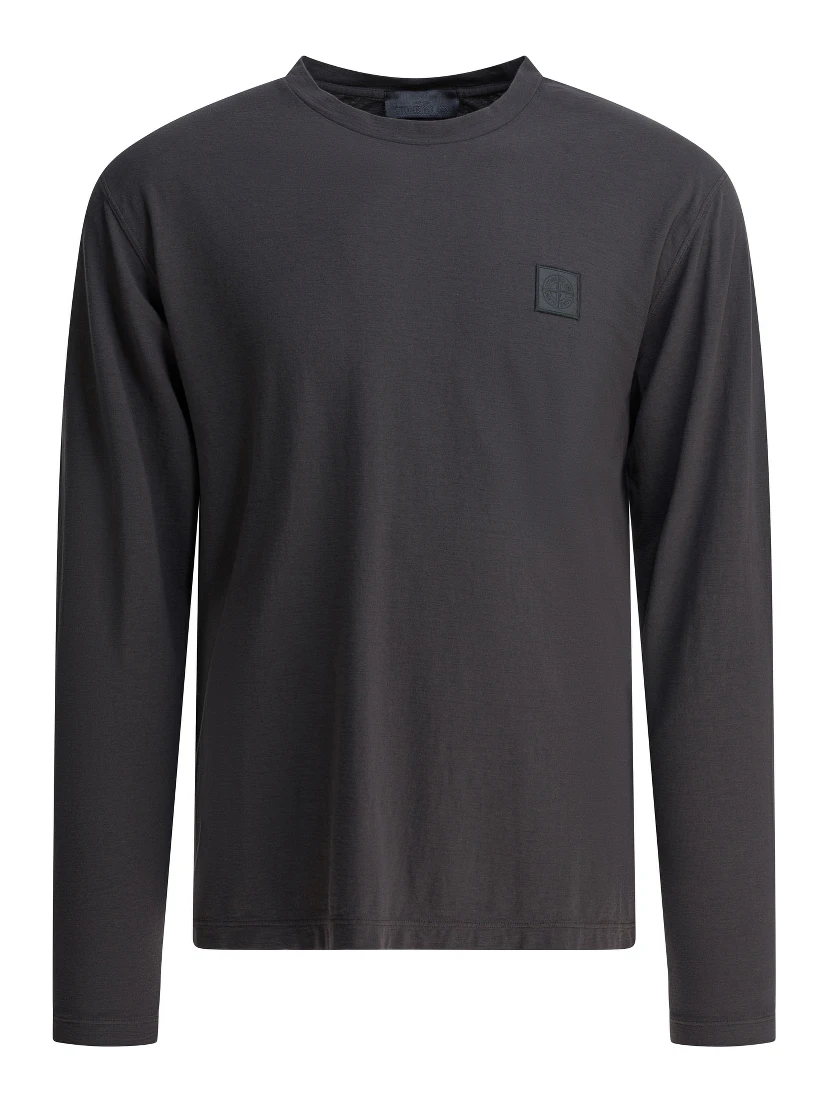 Cotton crepe jersey T-shirt with logo