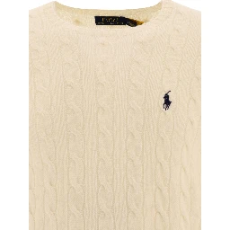 Wool and cashmere crewneck sweater with logo