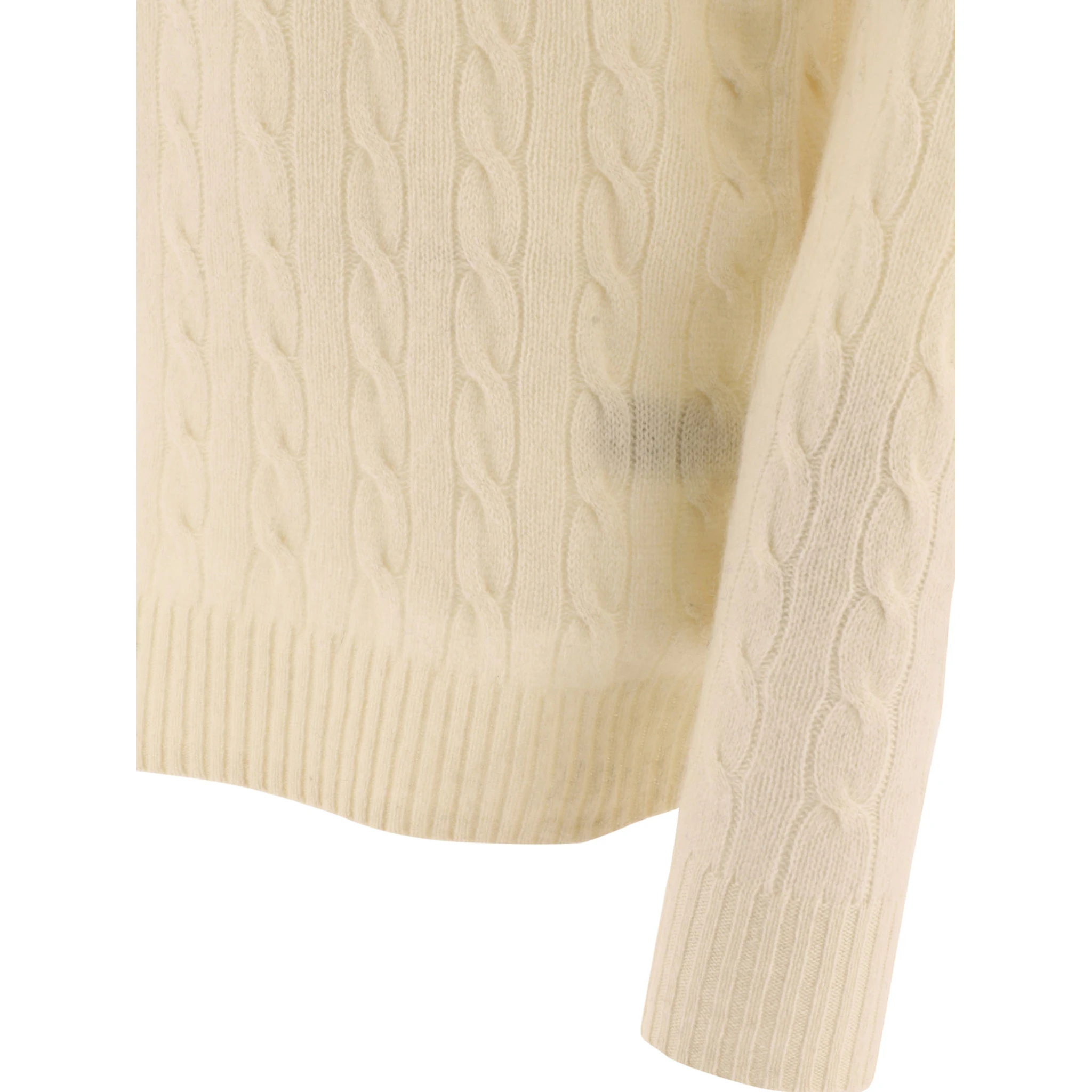 Wool and cashmere crewneck sweater with logo