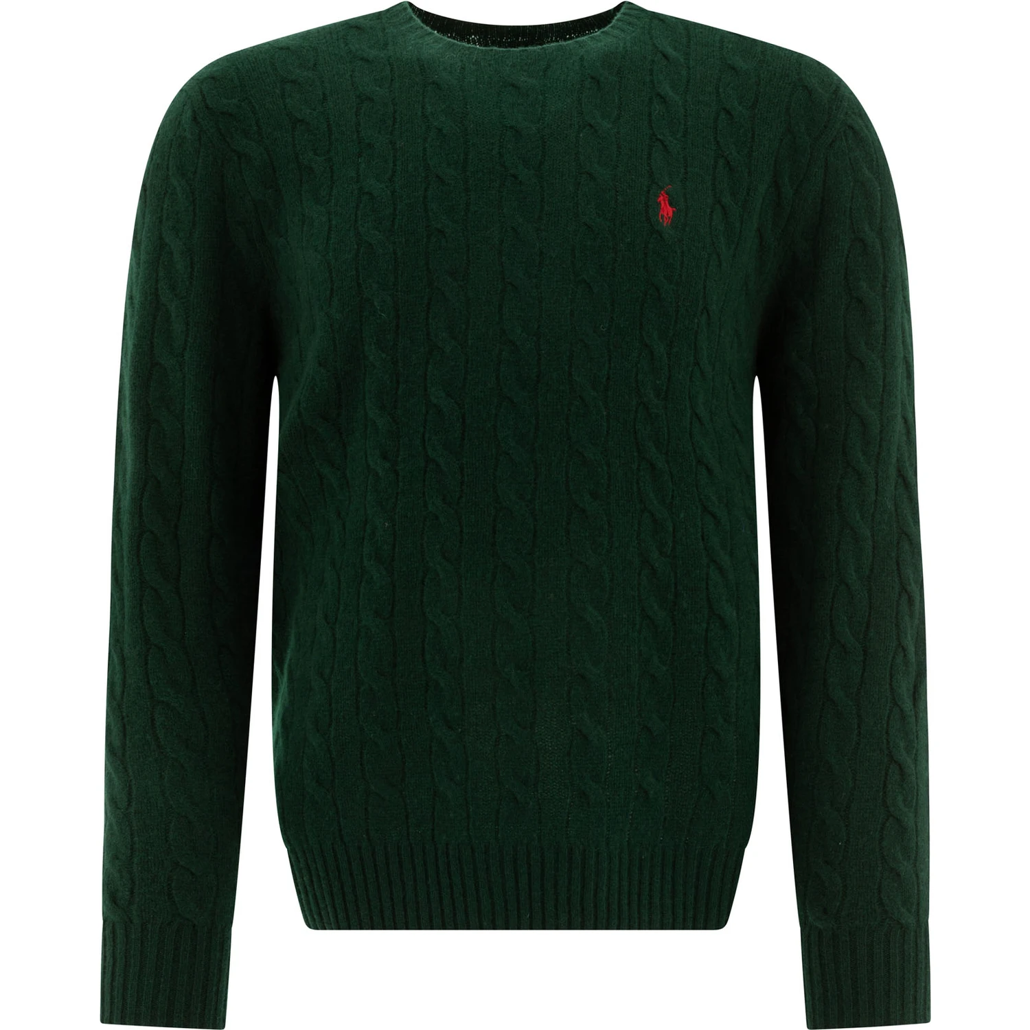 Wool and cashmere crewneck sweater with logo