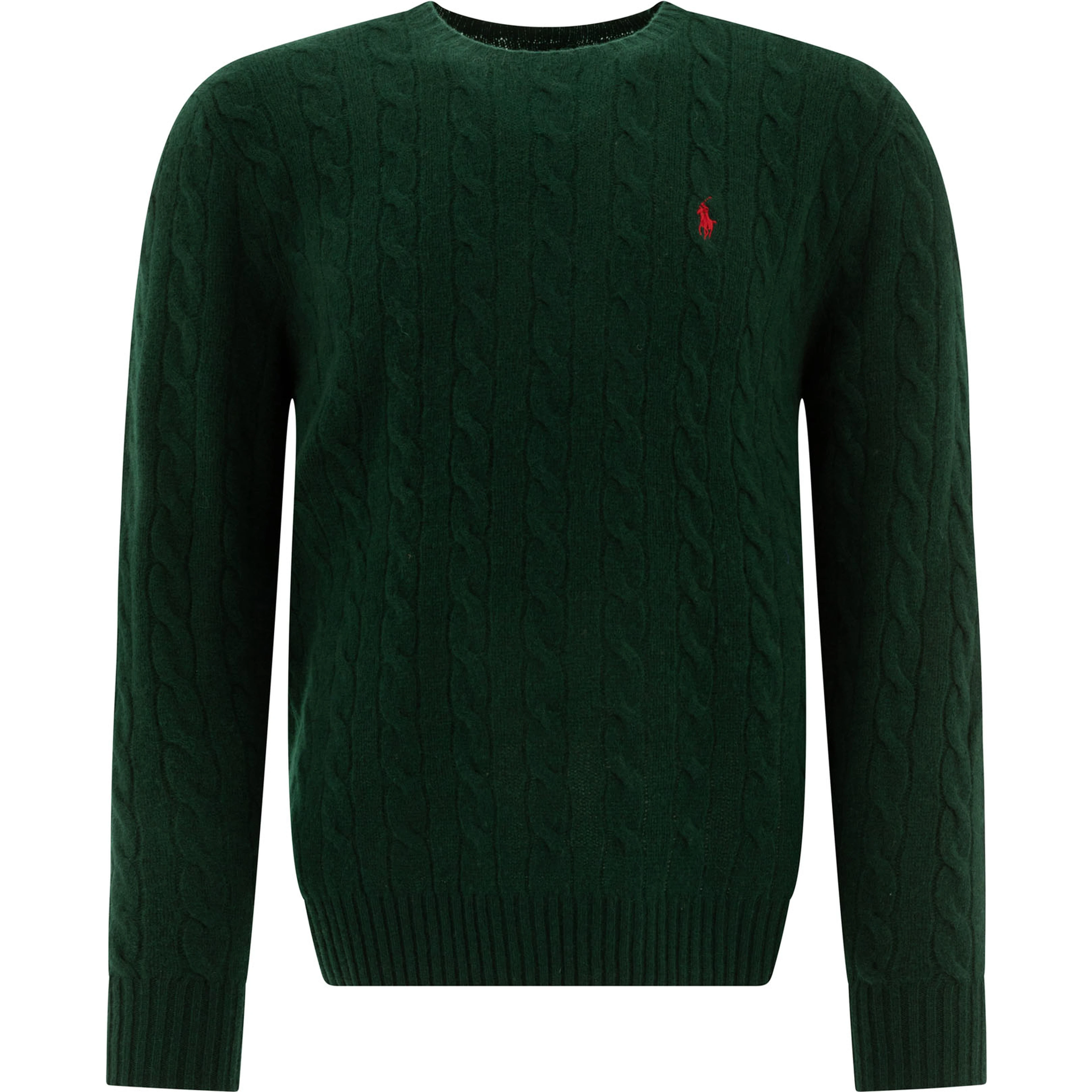 Wool and cashmere crewneck sweater with logo