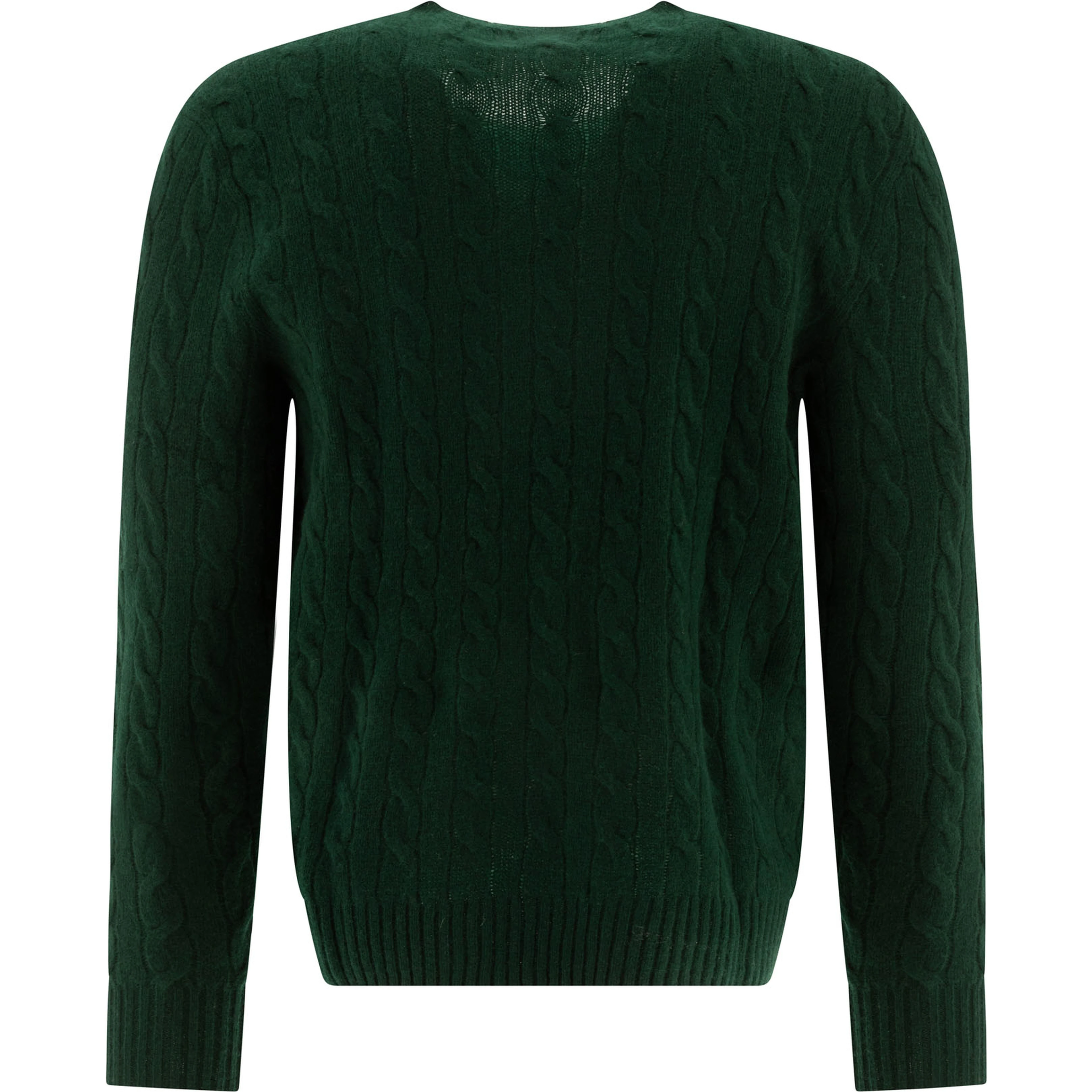 Wool and cashmere crewneck sweater with logo