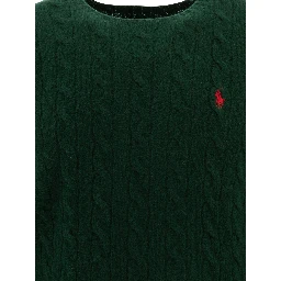 Wool and cashmere crewneck sweater with logo