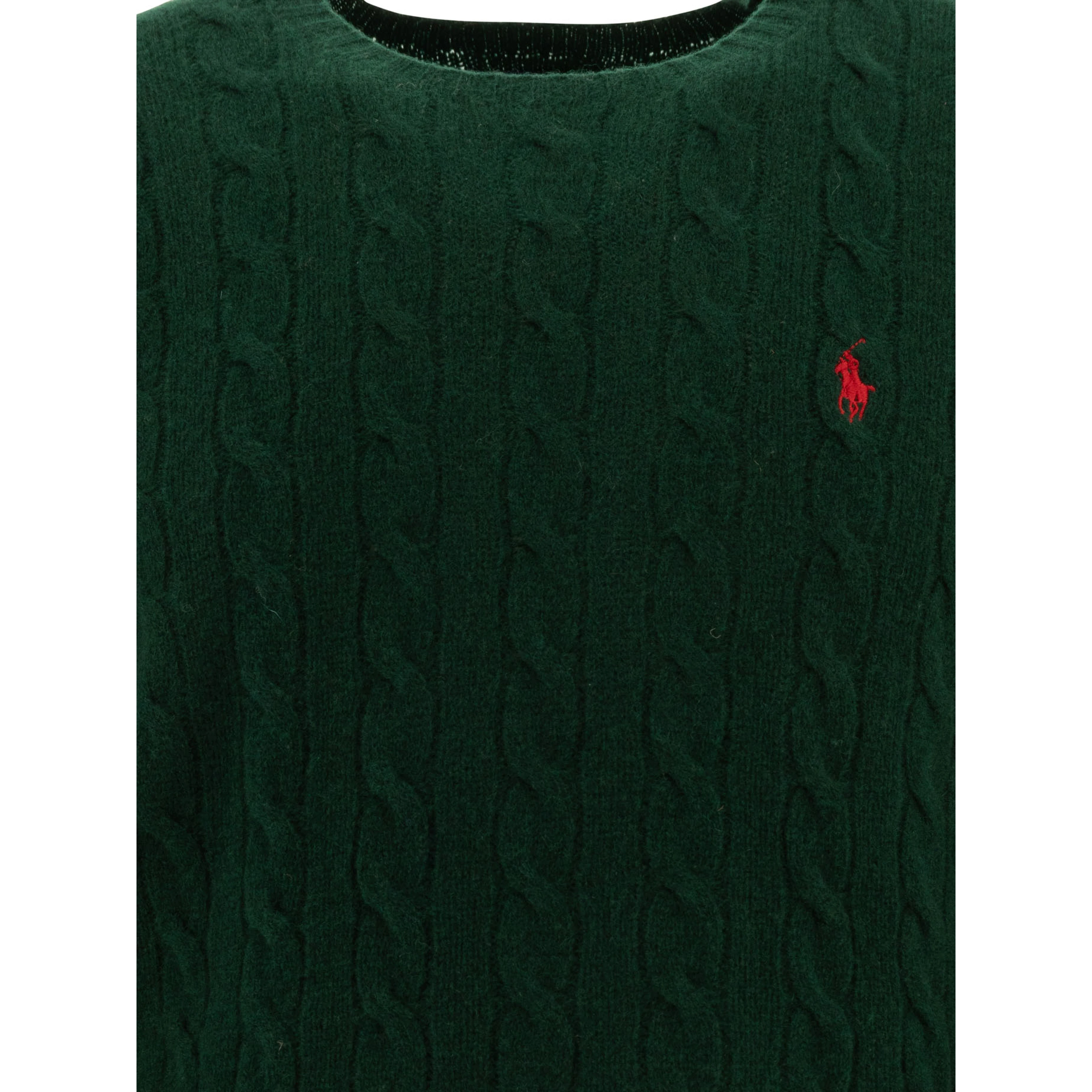 Wool and cashmere crewneck sweater with logo