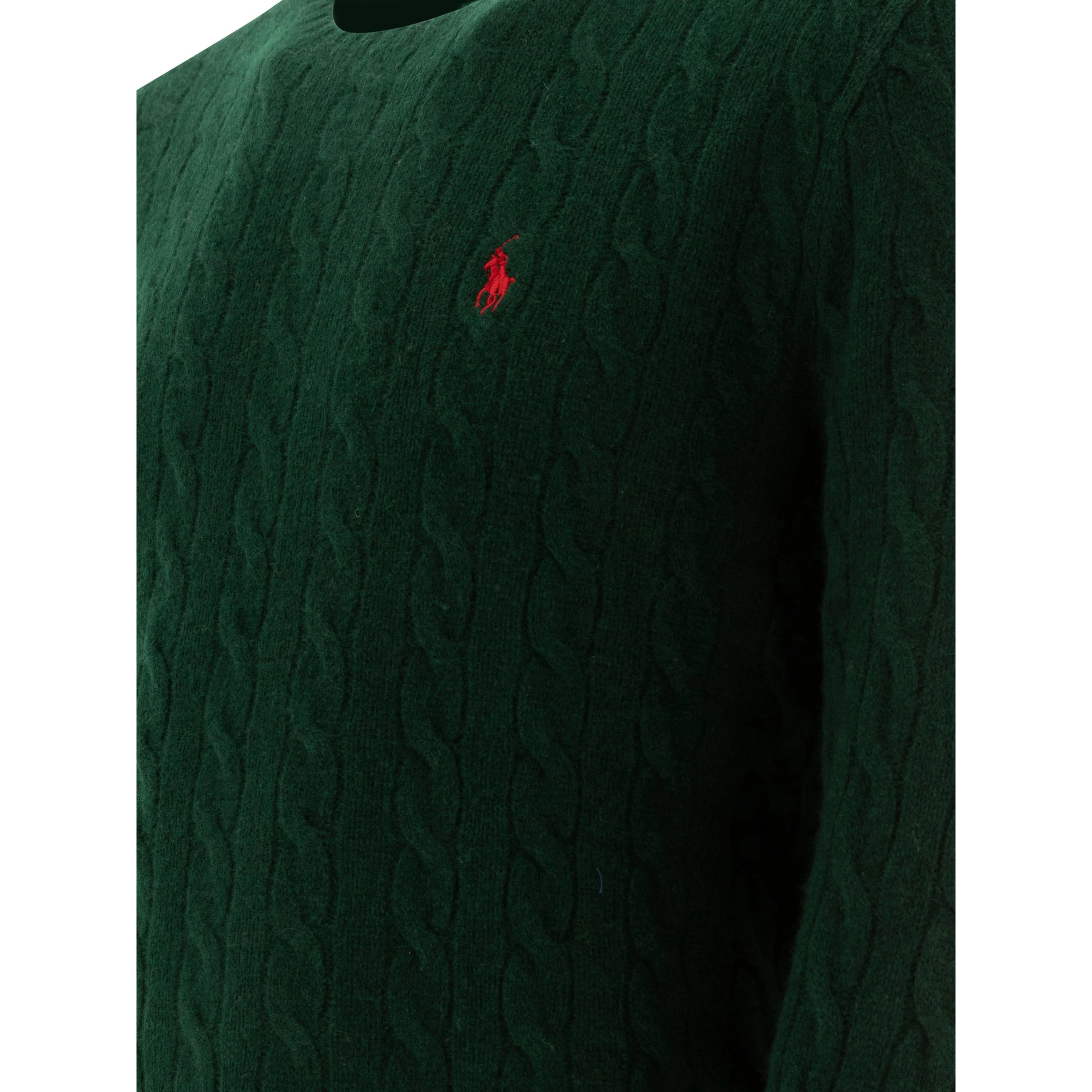 Wool and cashmere crewneck sweater with logo