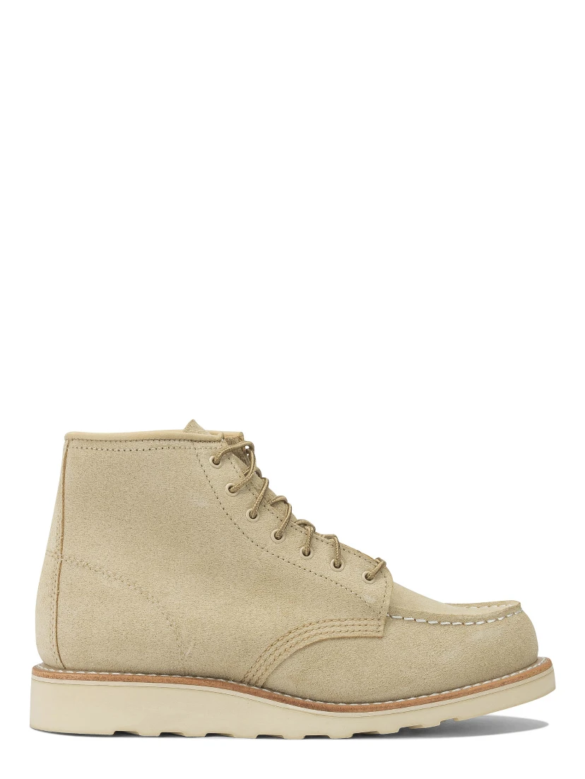 "6 Moc Toe 3328 Cream Abilen" Lace-up ankle boots
