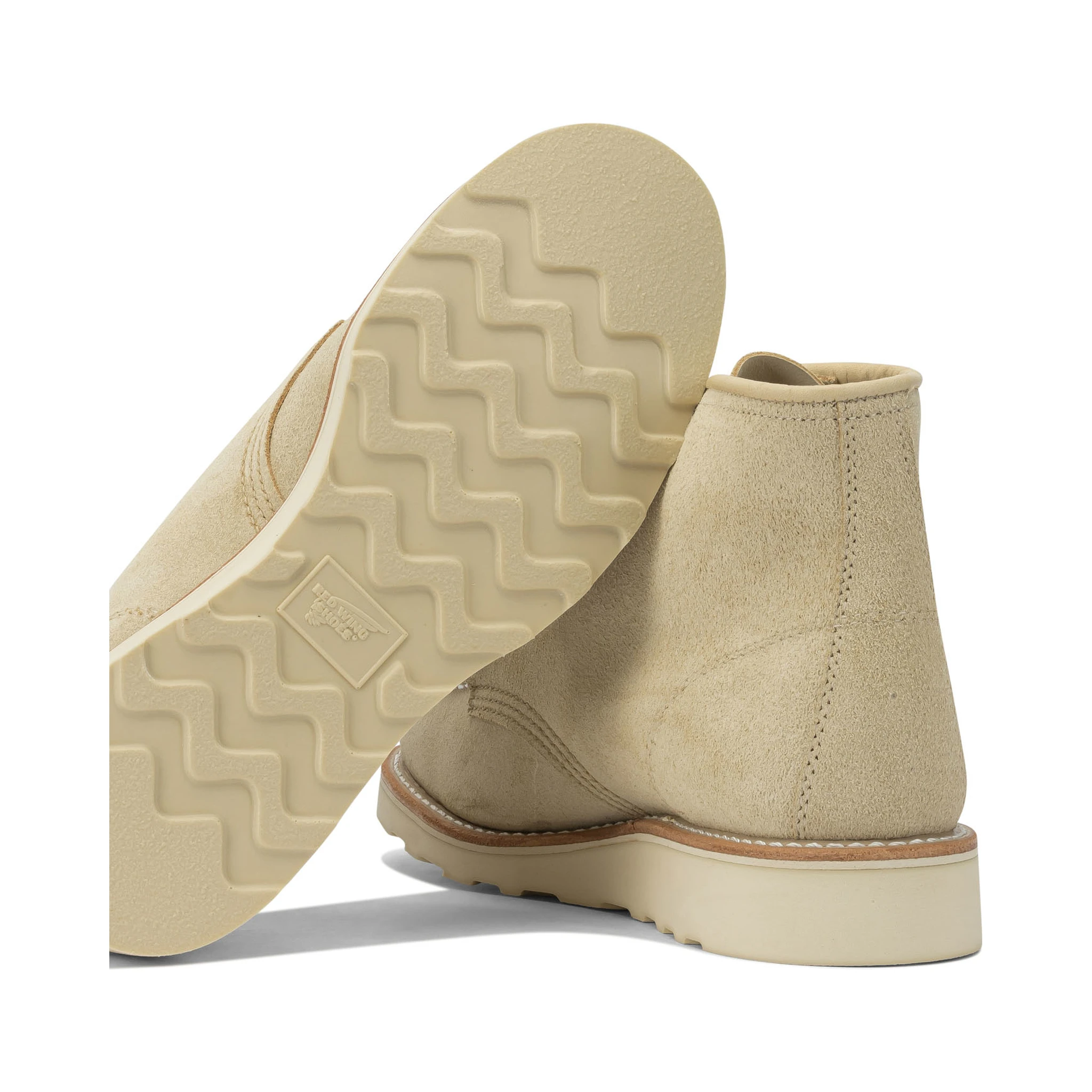 "6 Moc Toe 3328 Cream Abilen" Lace-up ankle boots