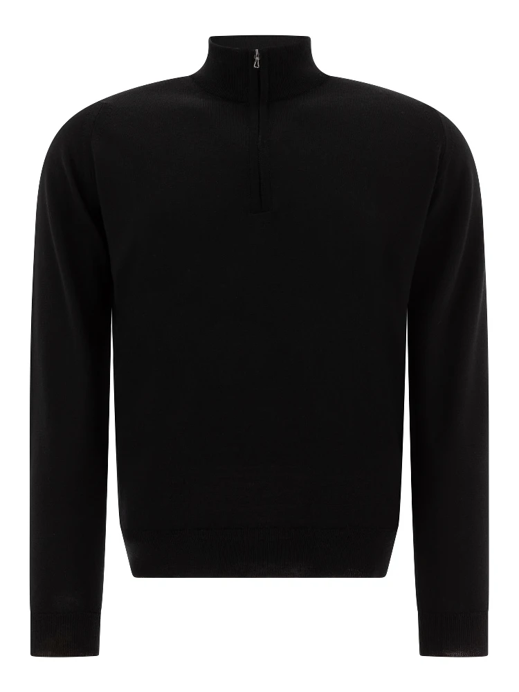 Merino wool "Tapton" half-zip sweater