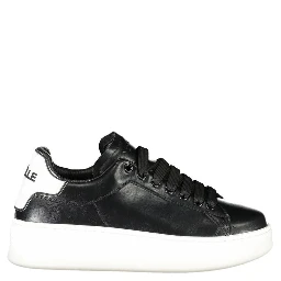 Black Polyurethane Women Sneaker