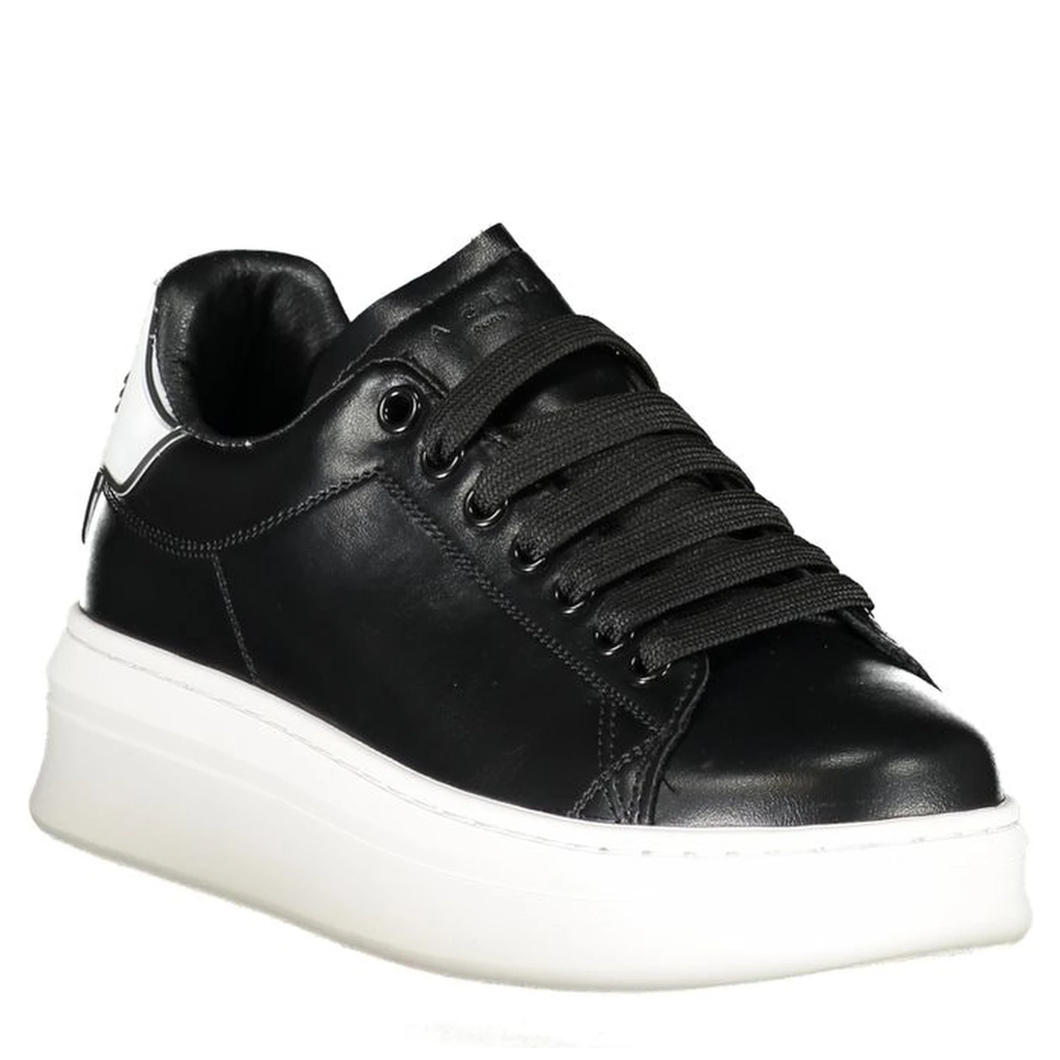 Black Polyurethane Women Sneaker