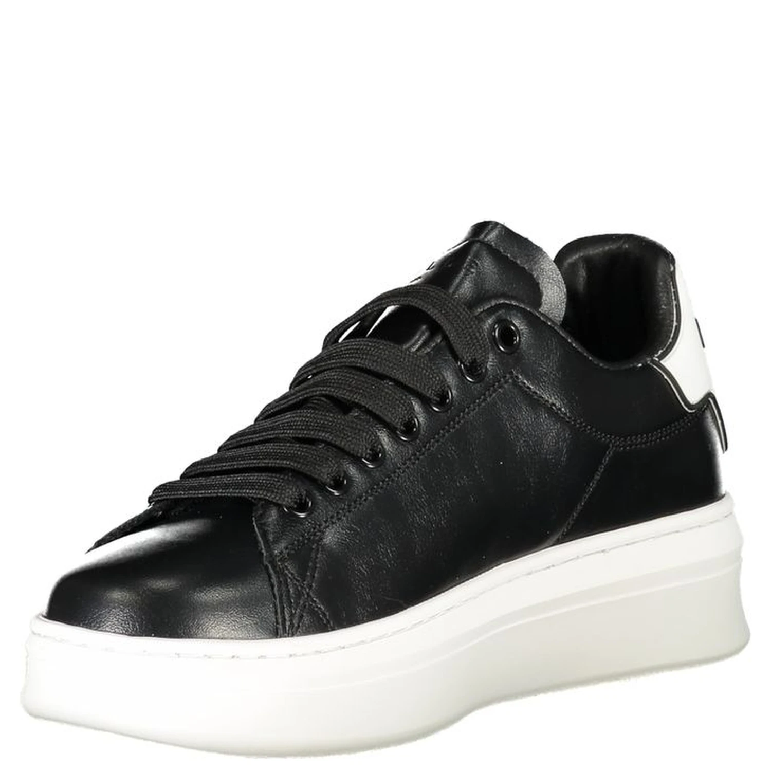 Black Polyurethane Women Sneaker