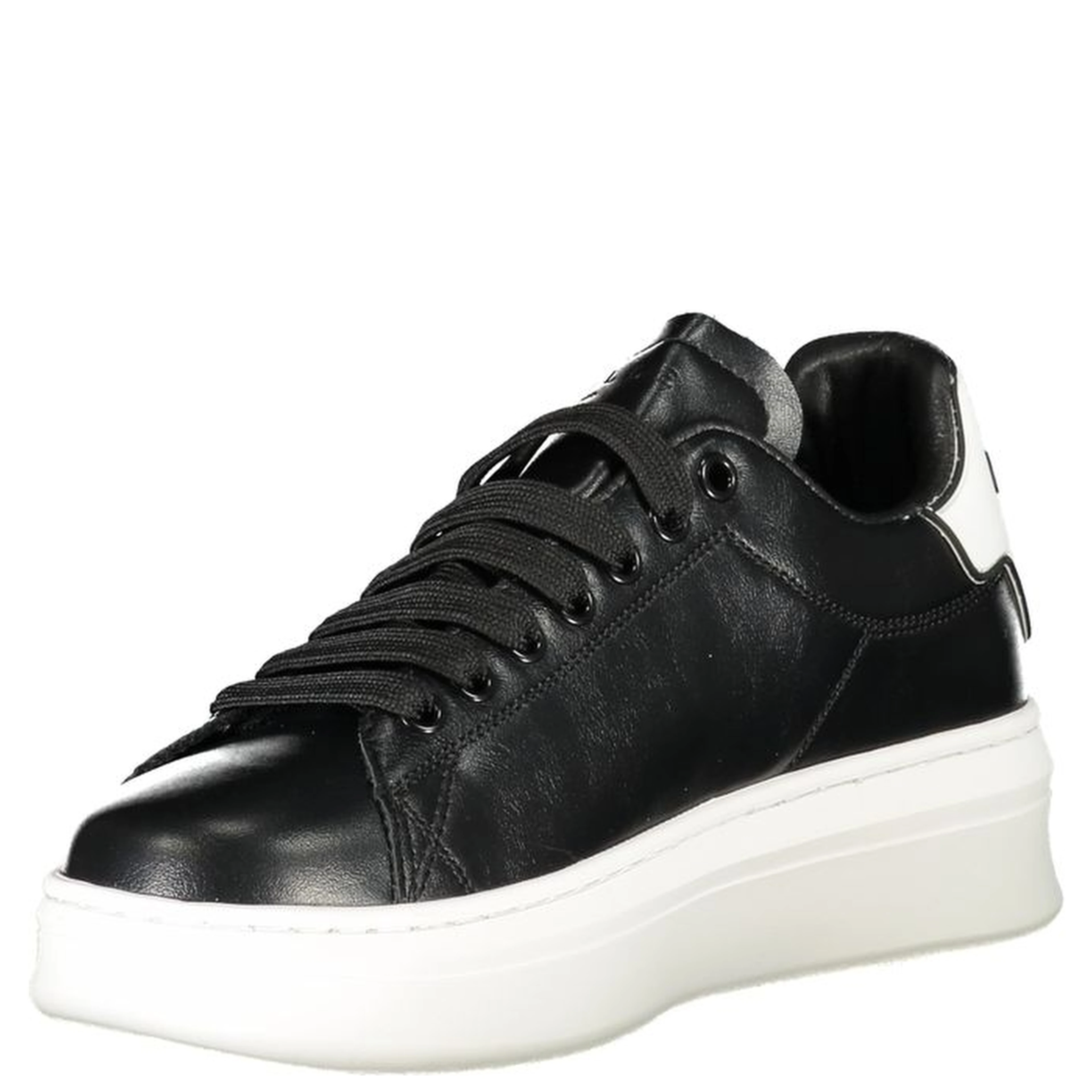 Black Polyurethane Women Sneaker