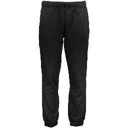 Black Polyester Men's Sweatpants