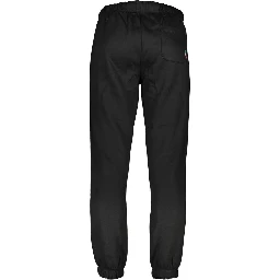 Black Polyester Men's Sweatpants