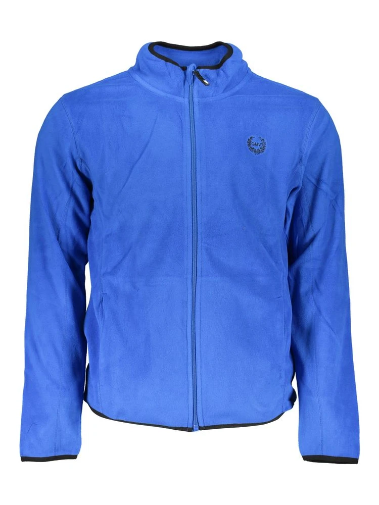 Blue Cotton Men Sweater