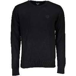 Black Viscose Men's Sweater