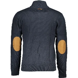 Blu Cotton Men Cardigan