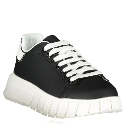 Black Polyester Sneaker