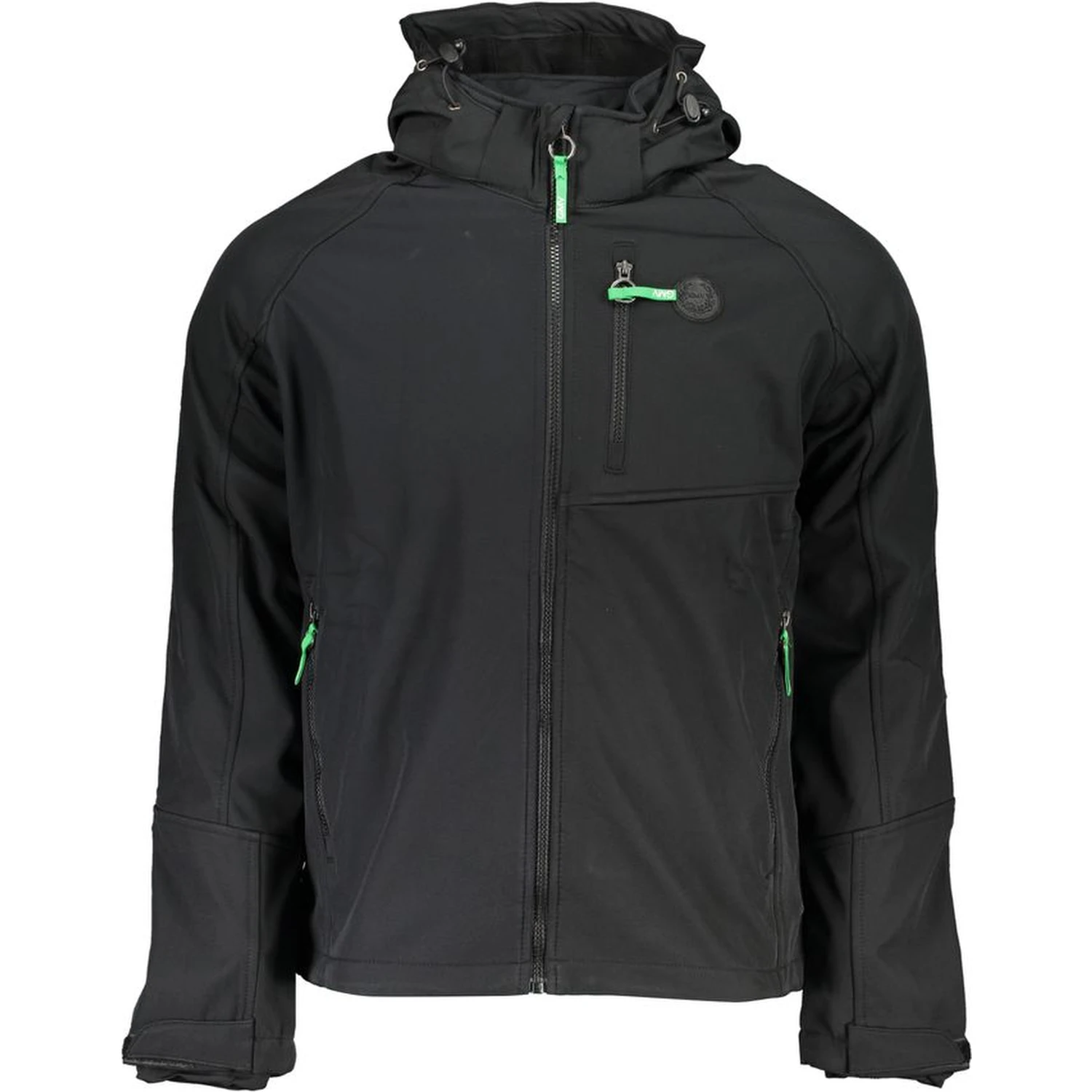 Black Polyester Men's Jacket