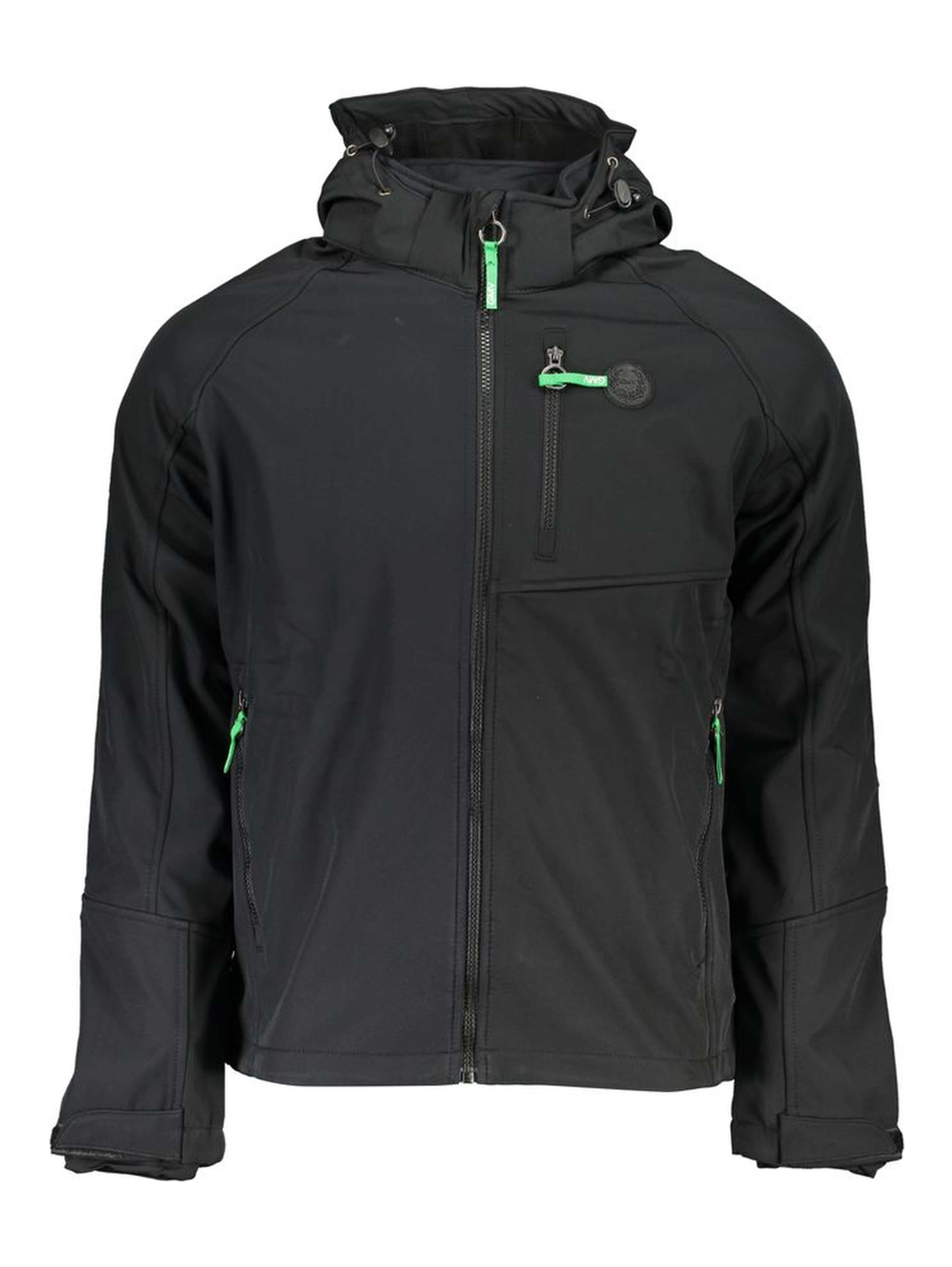 Black Polyester Men's Jacket