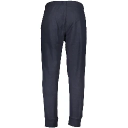 Blue Polyester Men's Sweatpant