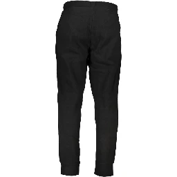 Black Polyester Men's Sweatpants