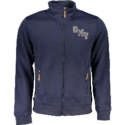 "Blue Polyester Men's Sweatshirt"