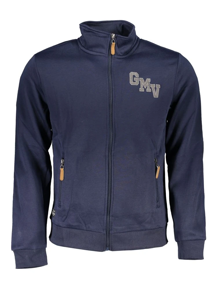 "Blue Polyester Men's Sweatshirt"