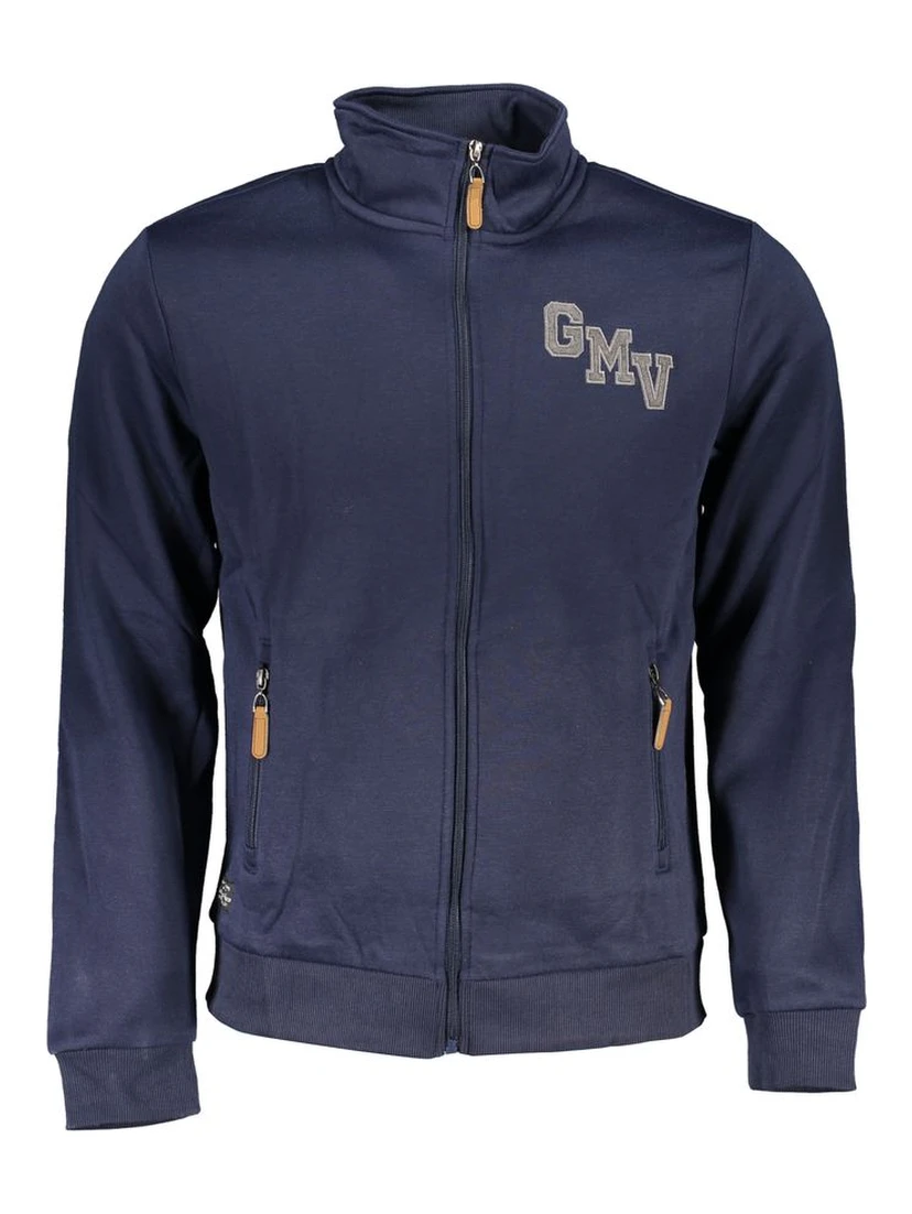 "Blue Polyester Men's Sweatshirt"