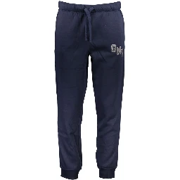 Blue Polyester Men's Sweatpant