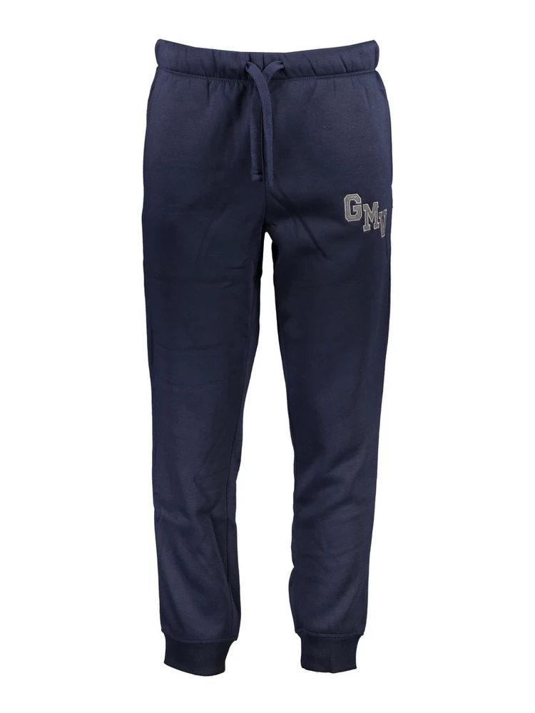 Blue Polyester Men's Sweatpant