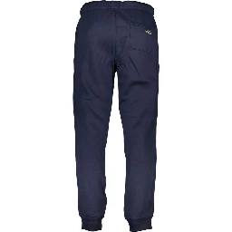 Blue Polyester Men's Sweatpant