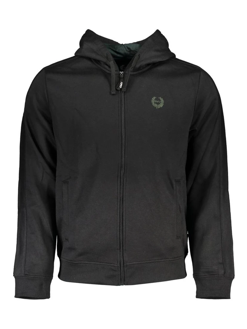Black Polyester Men's Sweatshirt