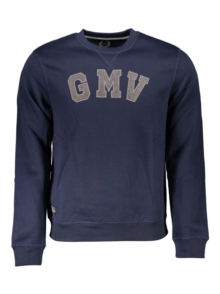 Blue Polyester Men's Sweatshirt