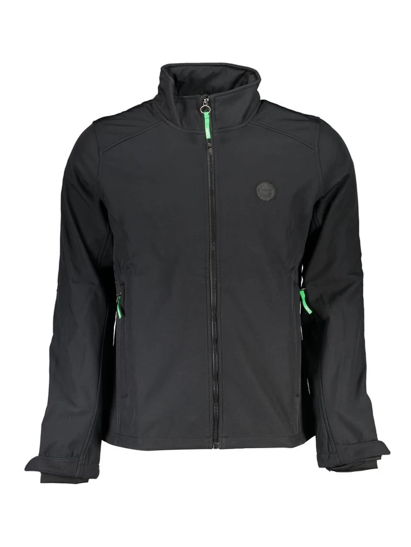 Black Polyester Jackets & Coat