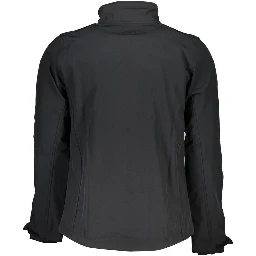 Black Polyester Jackets & Coat
